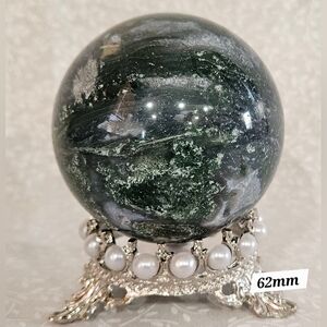 Moss Agate Crystal Sphere